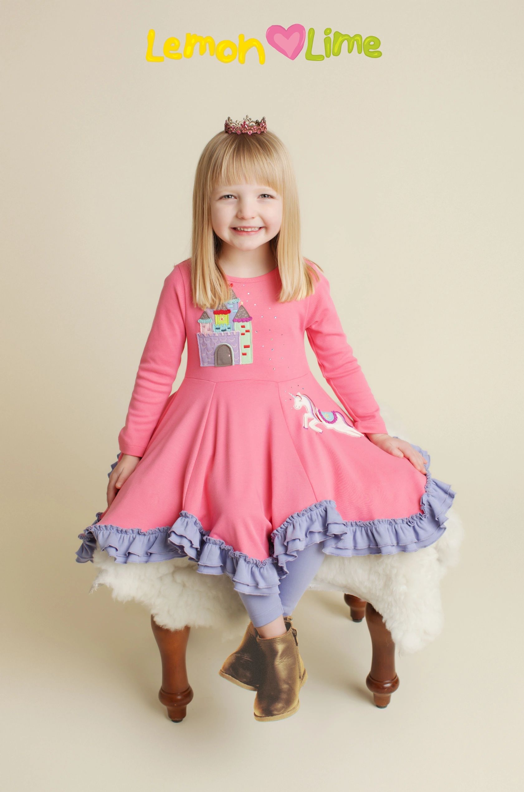 Lemon Loves Lime Baby Girls True Red Dress - Lil Sugar & Spice Gingerbread